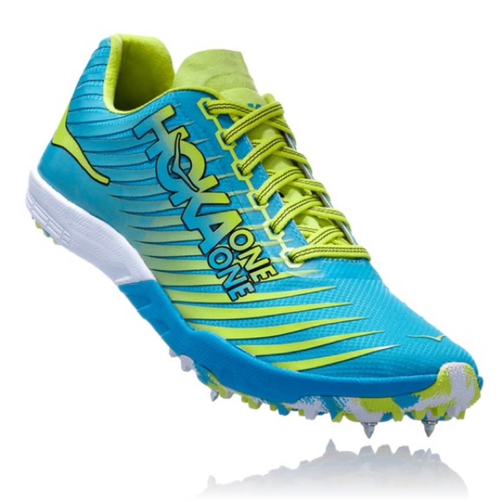 HOKA ONE ONE EVO XC Spike Track & Cross Country Shoes | Blue/Yellow | Unisex